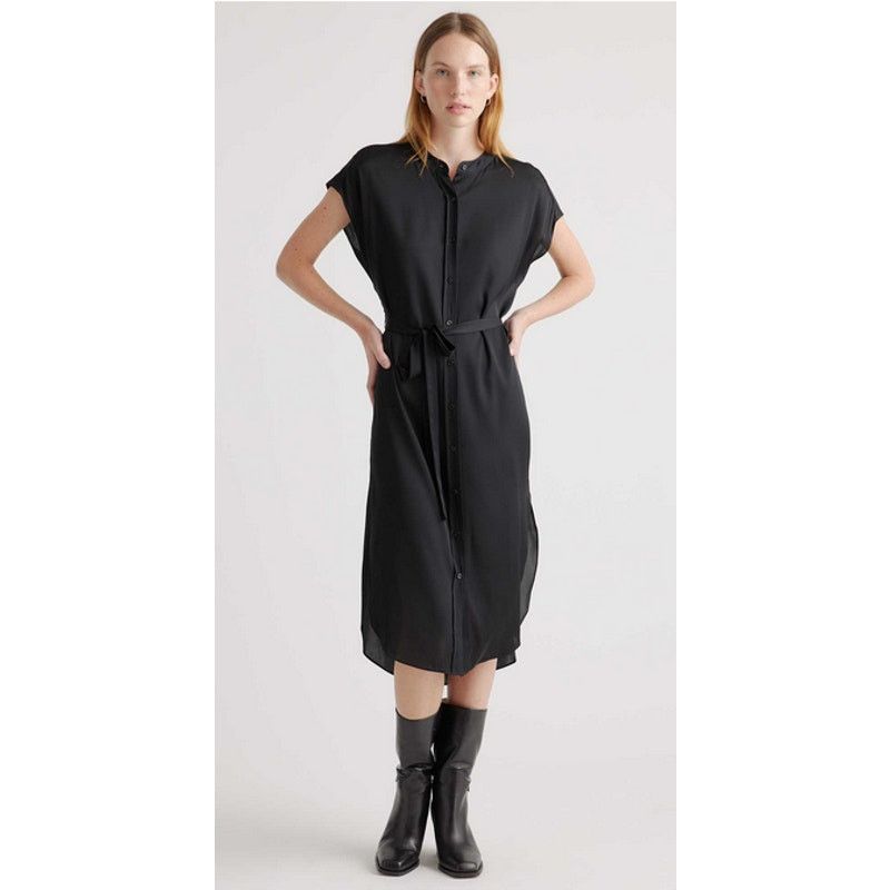 Quince Quince Washable Stretch Silk Midi Shirt Dress Size M NWT Size M / US 6-8 / IT 42-44 - 1 Thumbnail