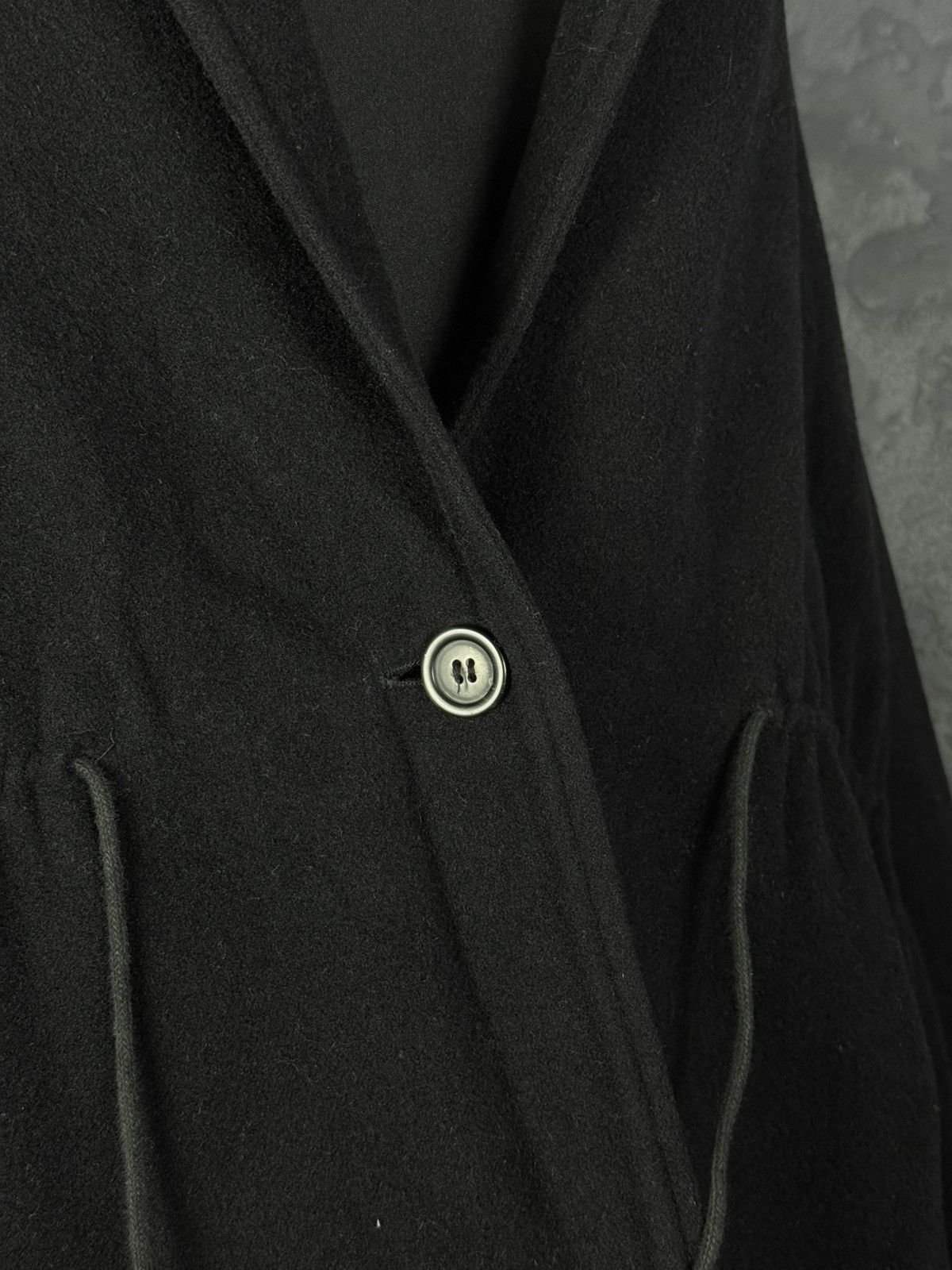 Ann Demeulemeester Ann Demeulemeester Black 100% Wool Oversized Coat Cardigan Size XS / US 0-2 / IT 36-38 - 9 Thumbnail