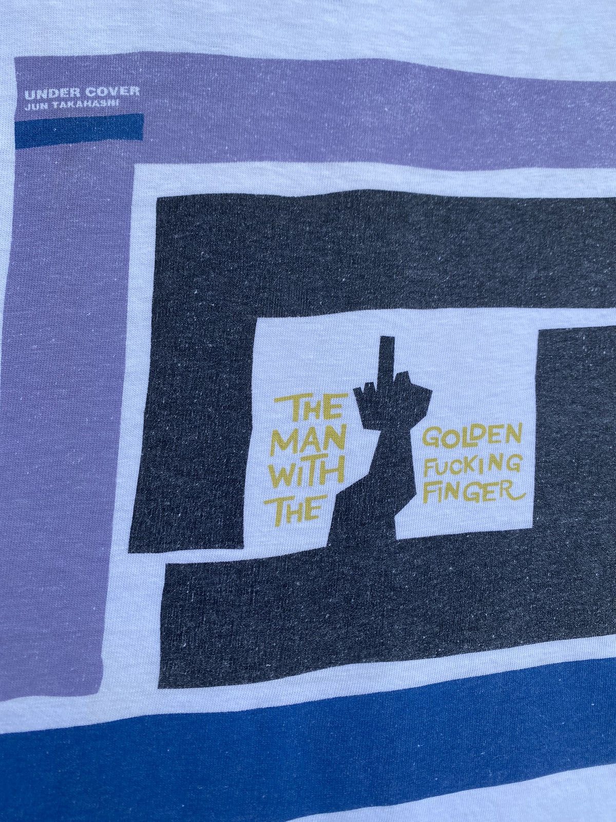 Jun Takahashi Vtg 90s Undercover The Man with Golden Fucking Finger Tshirt Size US M / EU 48-50 / 2 - 11 Thumbnail