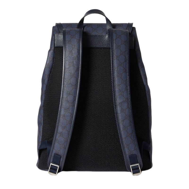 Gucci GUCCI Ophidia Large $2550 Blue GG Canvas Backpack New & Auth Size ONE SIZE - 3 Thumbnail
