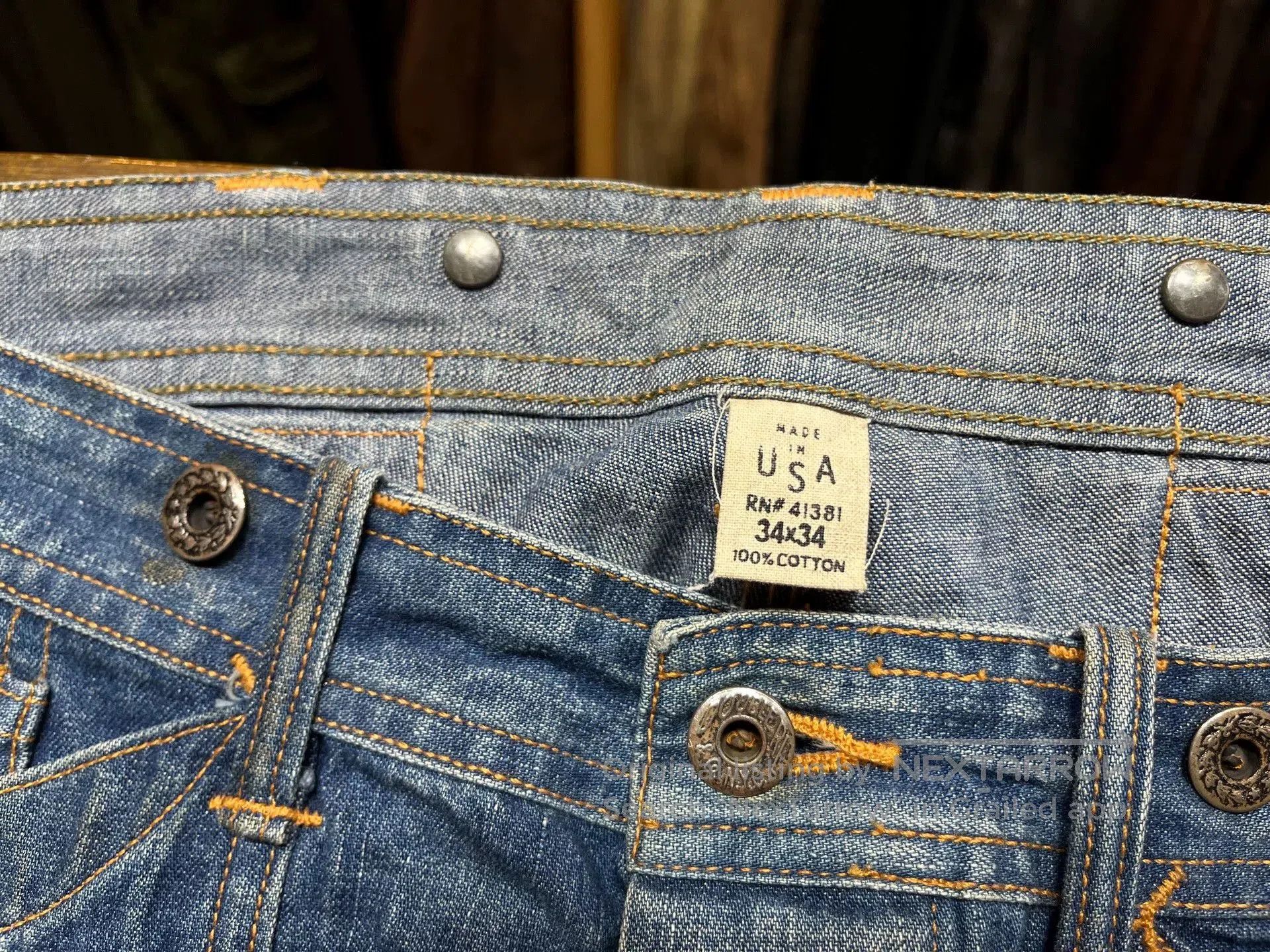 RRL Ralph Lauren distressed double rl workwear denim pants. Size US 34 / EU 50 - 3 Thumbnail