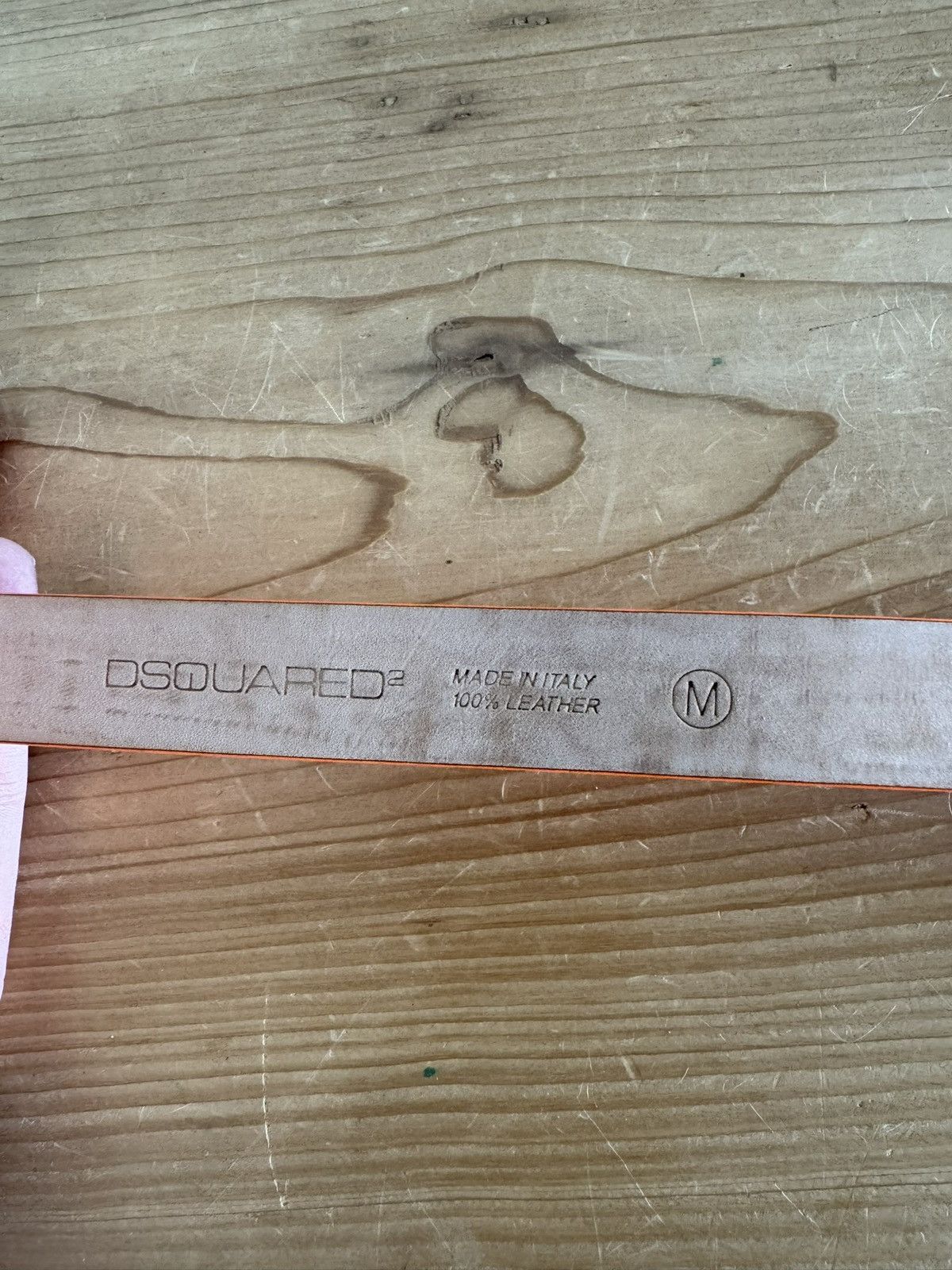 Dsquared2 Orange Leather Belt Size 32 - 18 Thumbnail