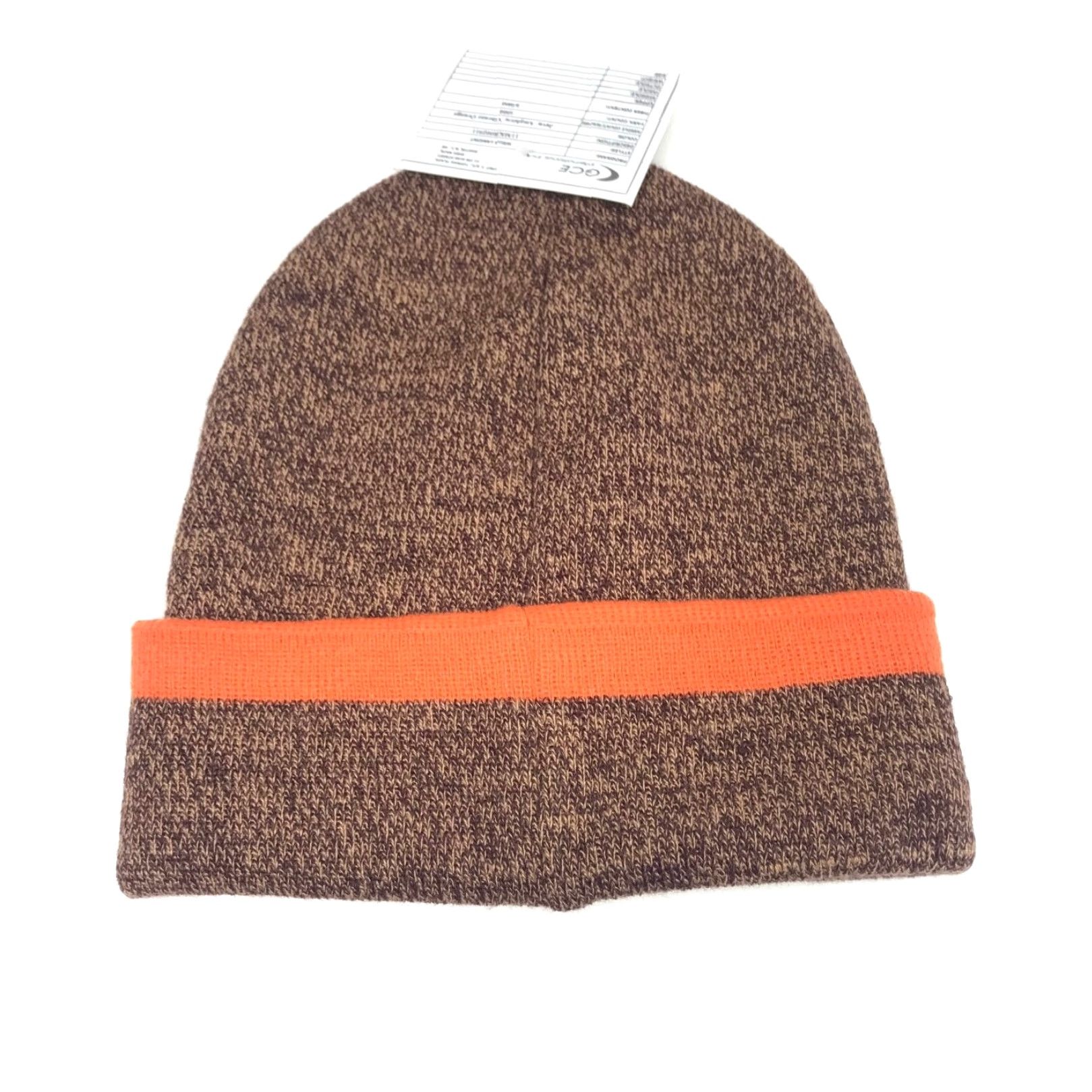 Vintage Wells Lamount Beanie Knit Hat Men Unisex Heather Brown Orange / Beanie / One Size / Brown / Classic Outdoor Ski Hunting Winter Knit / Mens Size ONE SIZE - 4 Thumbnail