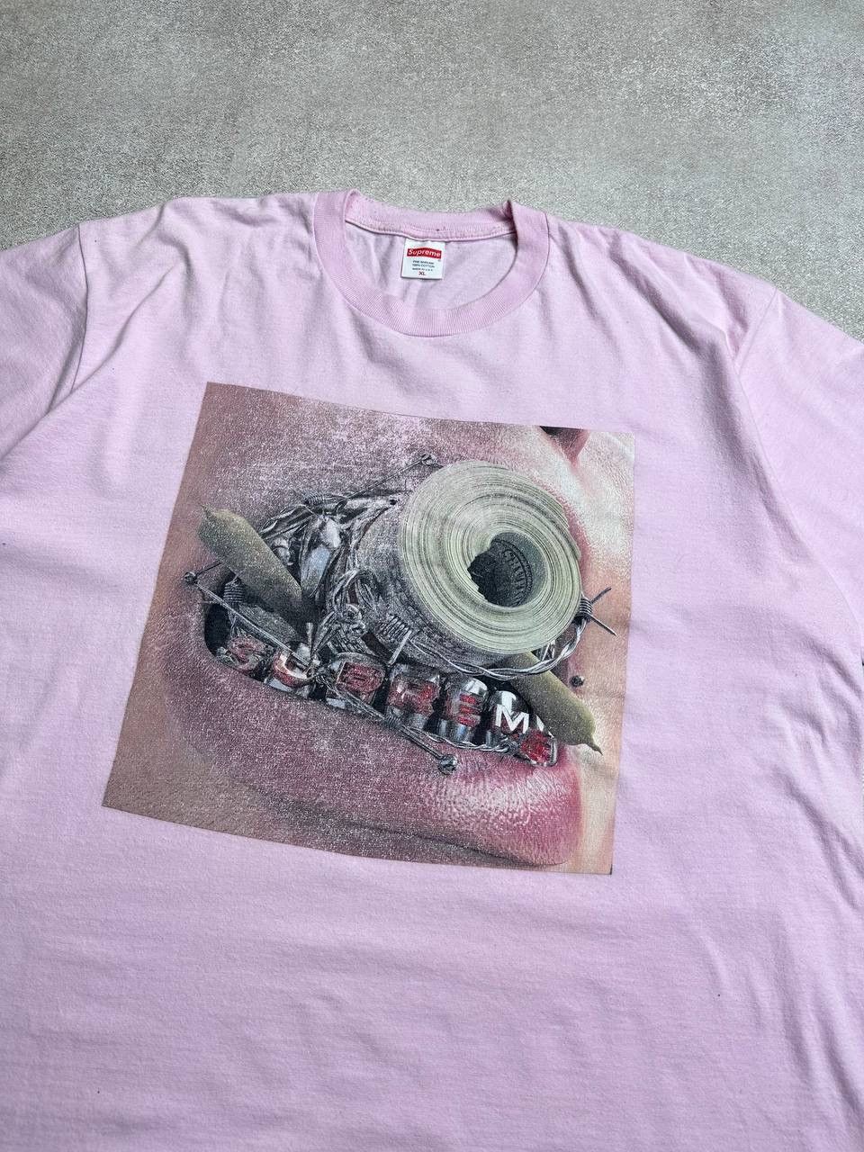 Supreme Supreme FW22 Braces Pink T-shirt XL Made In USA Size US XL / EU 56 / 4 - 4 Thumbnail