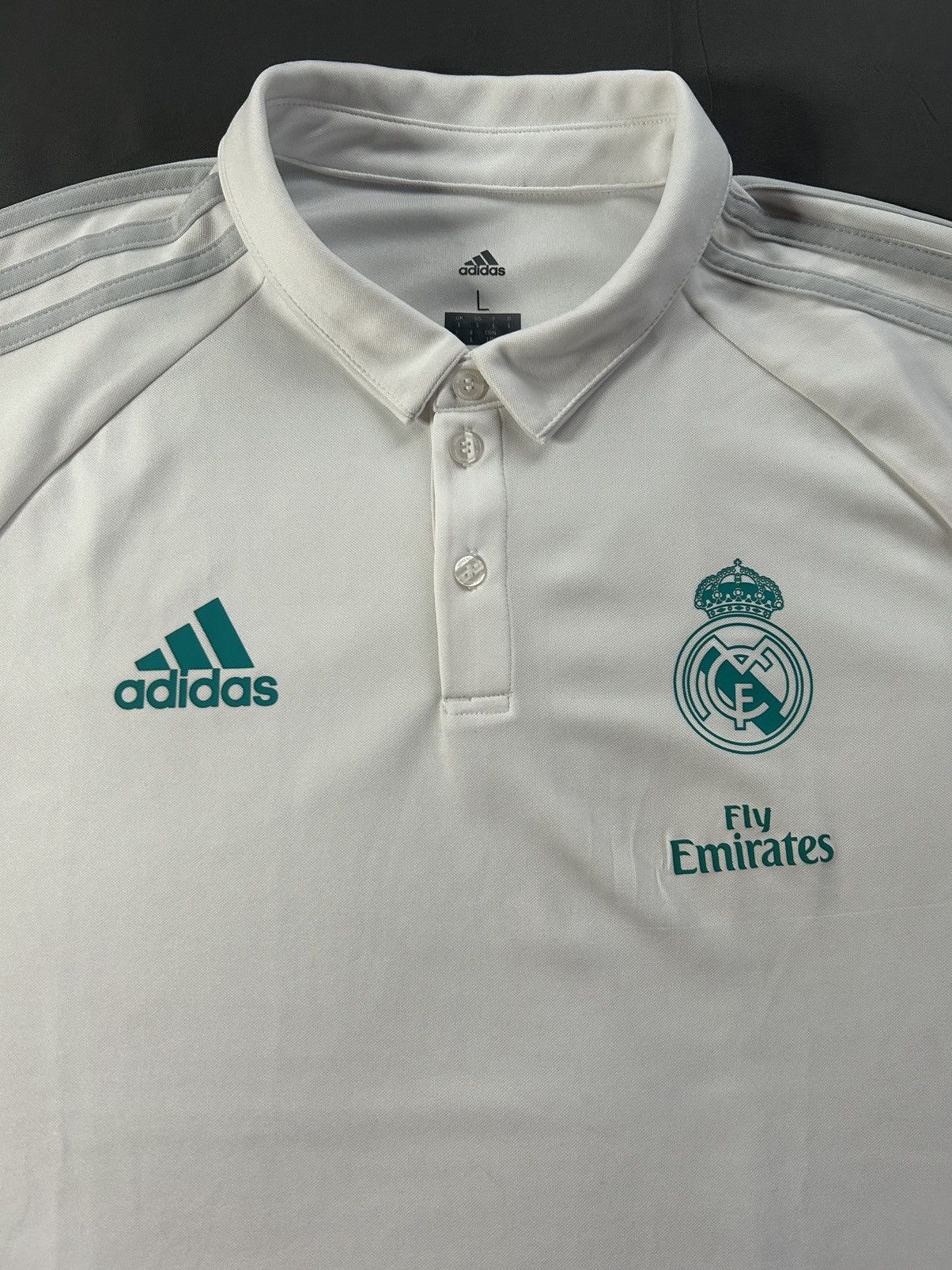Adidas Adidas Real Madrid 2017/18 Travel Polo Size US L / EU 52-54 / 3 - 2 Thumbnail