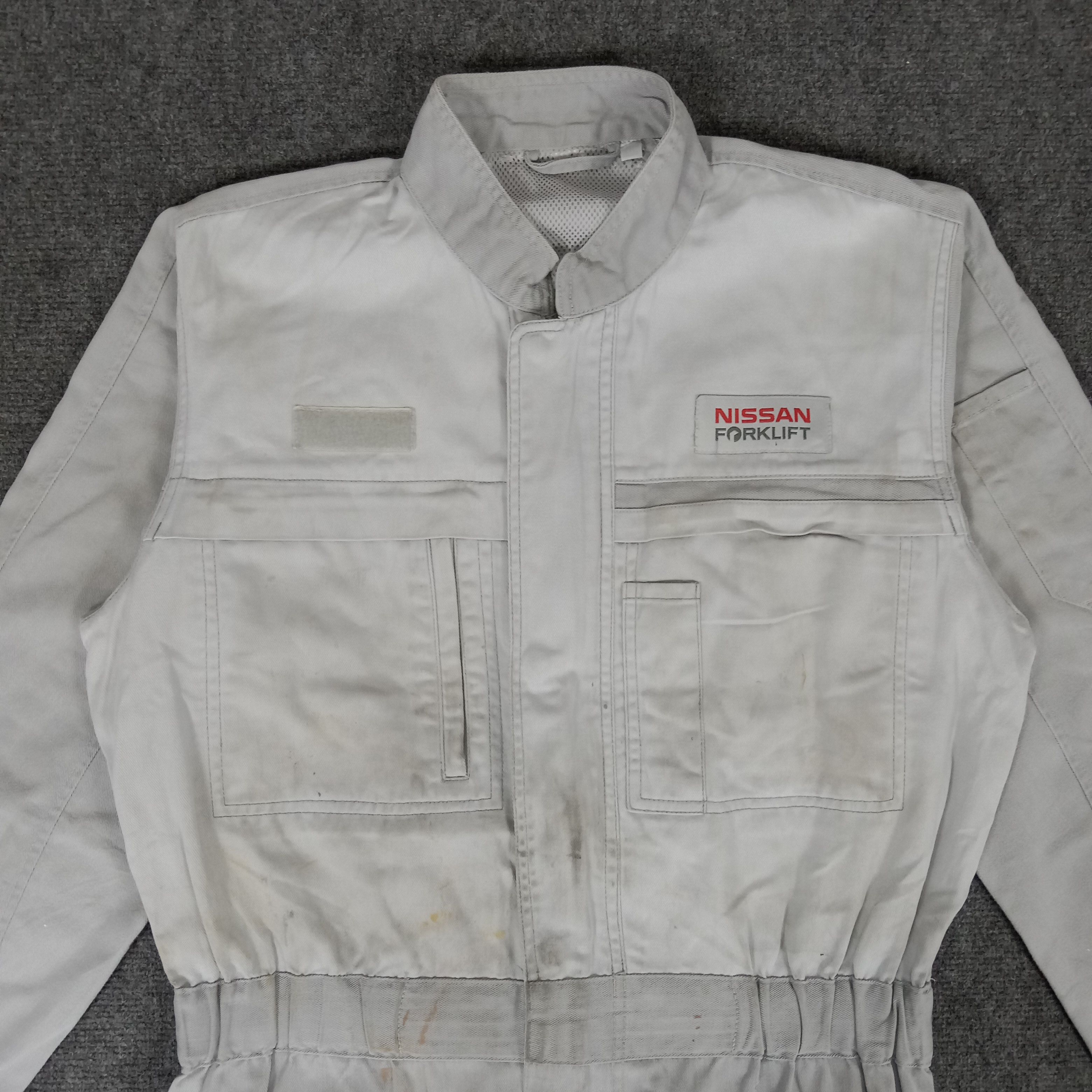 Japanese Brand × Vintage Nissan Forklift Japanese Worker Coverall Jacket Size US M / EU 48-50 / 2 - 7 Thumbnail