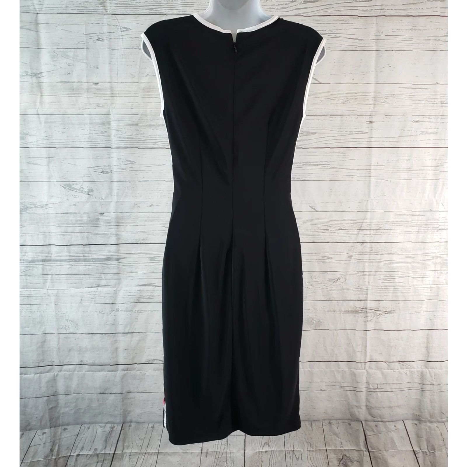 Joseph Ribkoff Joseph Ribkoff Couture Dress Womens Sz 6 Black Red Sleeveless Size M / US 6-8 / IT 42-44 - 4 Thumbnail