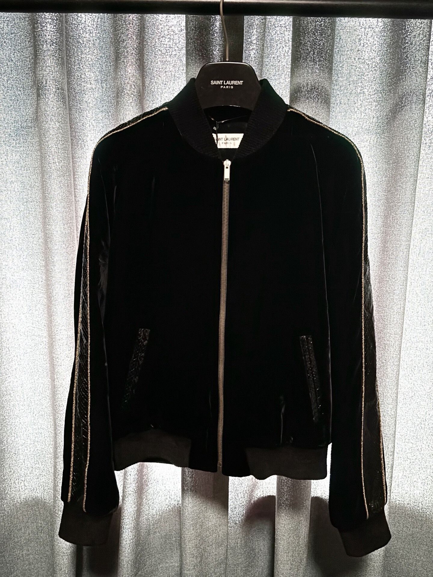Saint Laurent Paris Saint Laurent Velvet Snake Skin Jacket Size US M / EU 48-50 / 2 - 1 Thumbnail