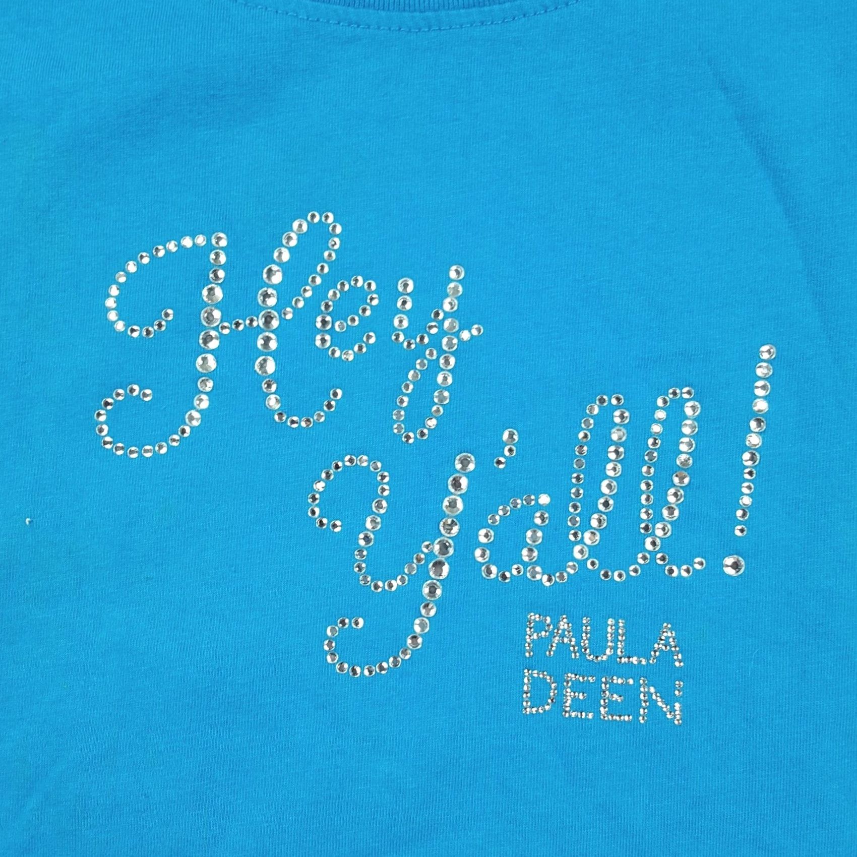 Vintage VINTAGE Paula Deen Hey Y'all! Country Cooking T-Shirt Unisex Adults L Blue Retro 90s Graphic Print Top Size US L / EU 52-54 / 3 - 3 Thumbnail