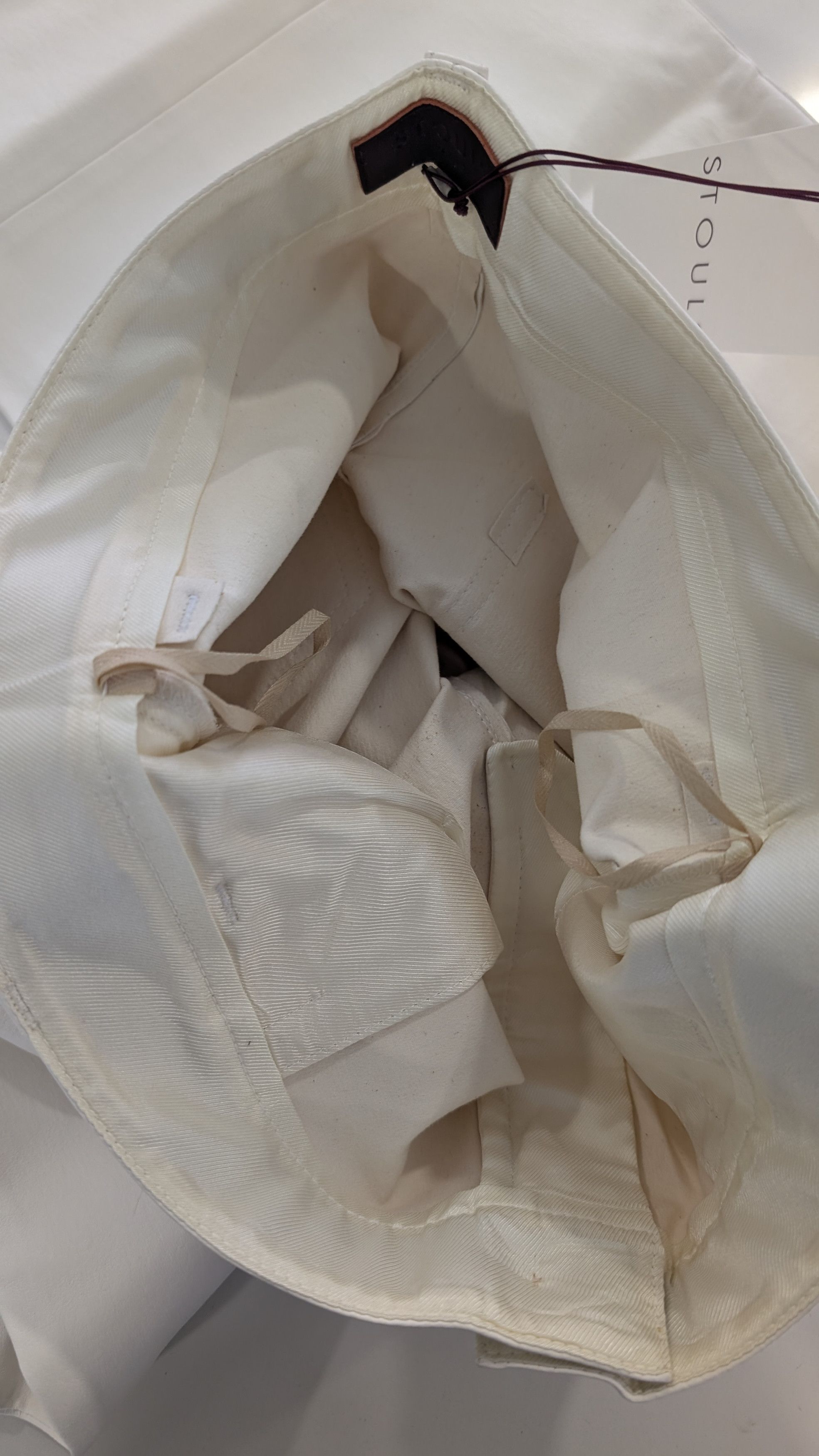 Other STOULS Paris Lilou White Lambskin Leather Pants Wide Leg Size 30" / US 8 / IT 44 - 7 Thumbnail