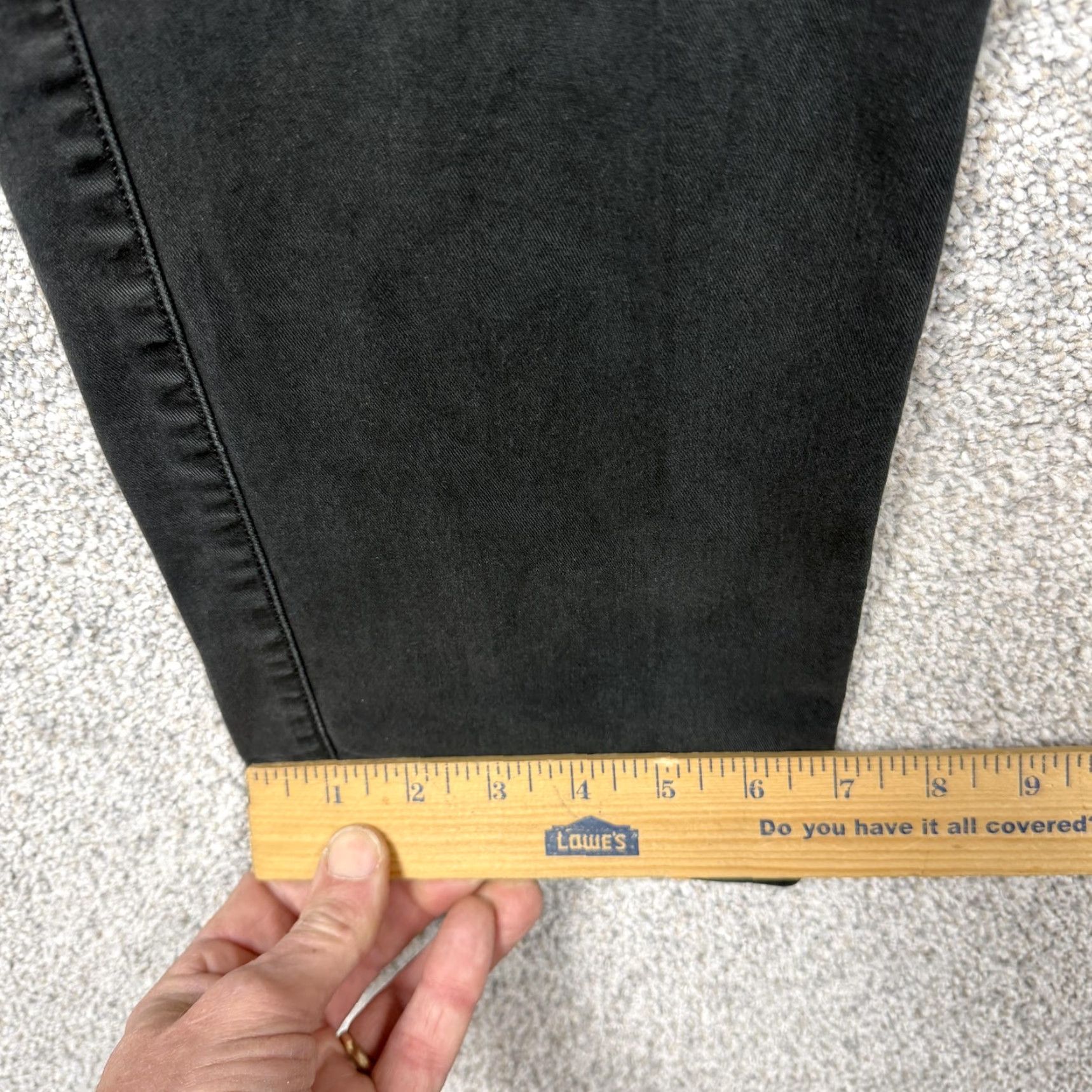 Gap Gap Essential Khaki Pants Mens Size 36x28.5 Black Athletic Stretch Chino Office Slim Tapered Flat Front Zip Button Pocket Size US 36 / EU 52 - 3 Thumbnail
