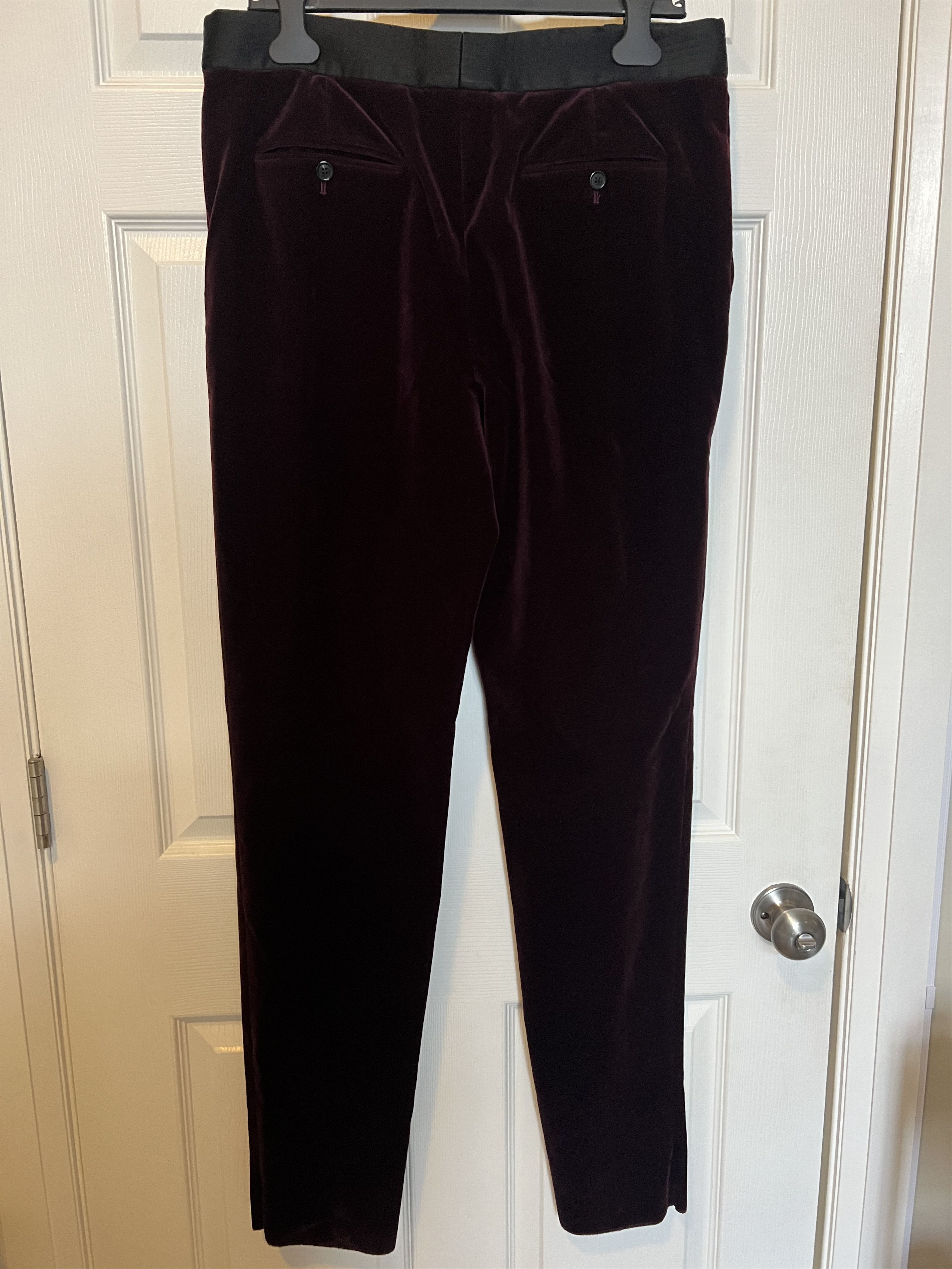 Saint Laurent Paris Saint Laurent FW22 Carrot-fit Velvet Trousers sz 50 Size US 34 / EU 50 - 4 Thumbnail