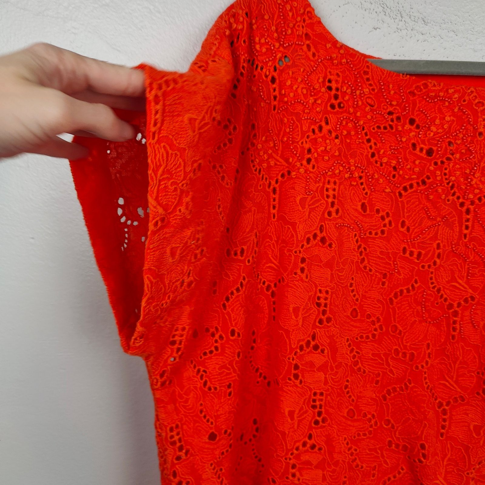 Anthropologie Anthropologie Maeve Karine Beaded Lace Top Womens 14 Orange Size XL / US 12-14 / IT 48-50 - 3 Thumbnail