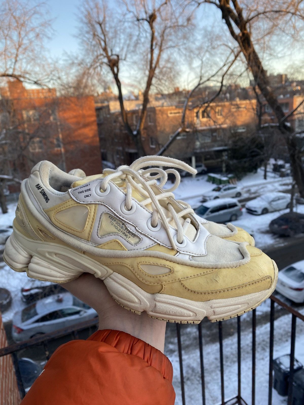 Adidas x Raf Simons Ozweego 2 Cream White Yellow Men's