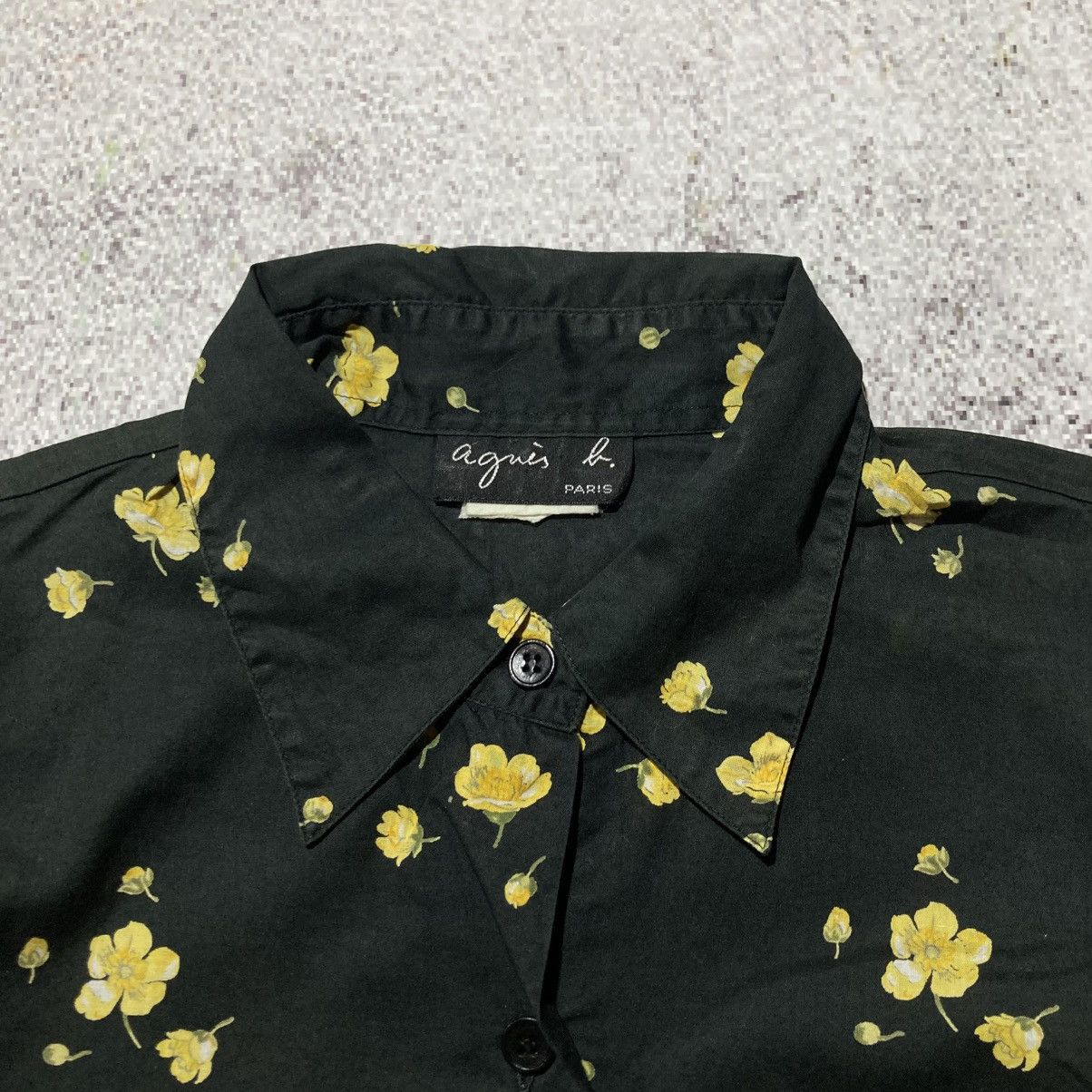 agnes b. 🇫🇷Vintage agnes b. Paris Flowers Button Up Shirt Luxury Black Size US S / EU 44-46 / 1 - 8 Thumbnail