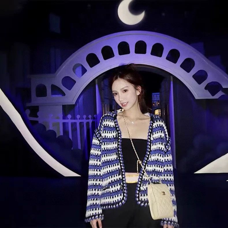 Chanel Chanel Striped blue and white lapel cardigan jacket Size XS / US 0-2 / IT 36-38 - 4 Thumbnail