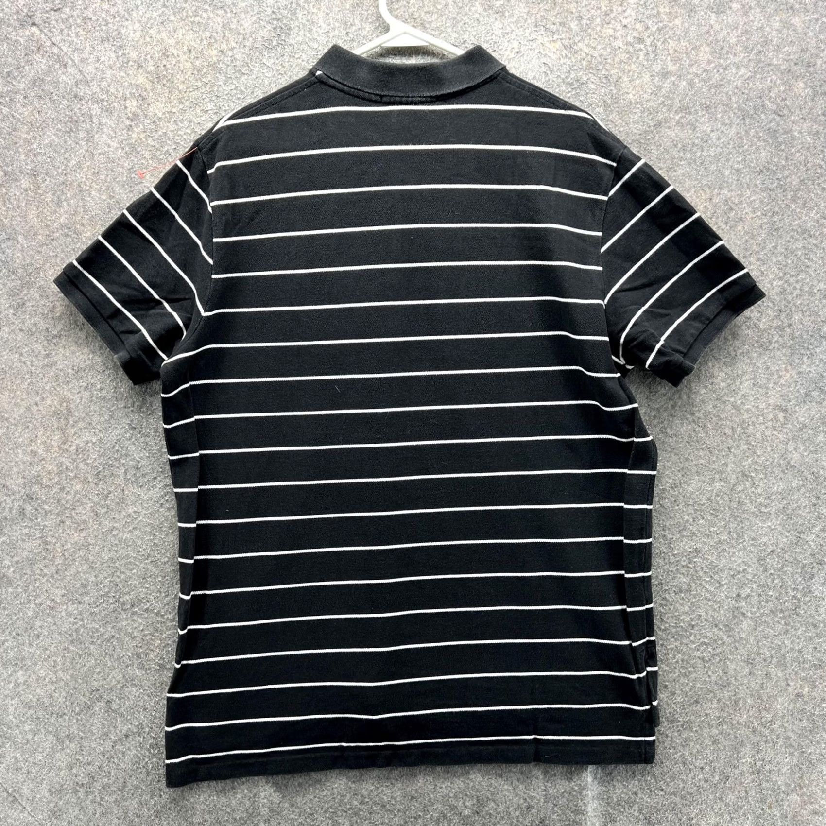 Polo Ralph Lauren VINTAGE Polo Shirt Polo Ralph Lauren Men XL Black Stripe Pony Pique Custom Fit Short Sleeve Button Logo Catwalk Casual Business Mens Size US XL / EU 56 / 4 - 2 Thumbnail