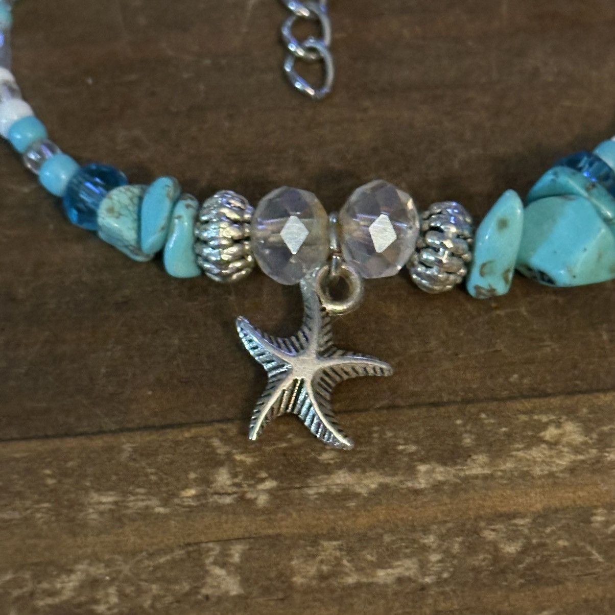 Other Starfish charm turquoise beaded bracelet Size ONE SIZE - 4 Thumbnail