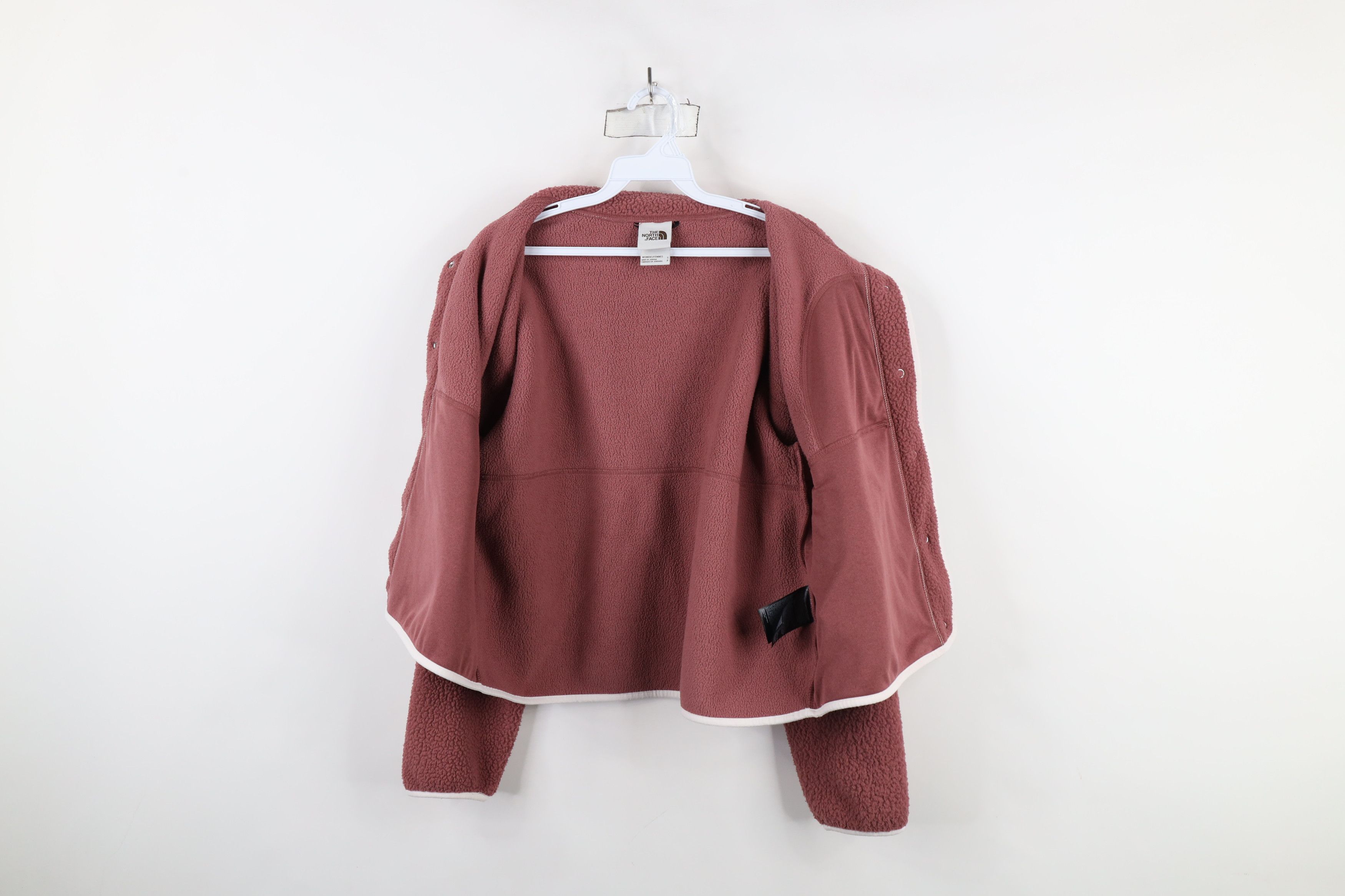 The North Face × Vintage The North Face Spell Deep Pile Fleece Full Zip Jacket Pink Size S / US 4 / IT 40 - 11 Thumbnail