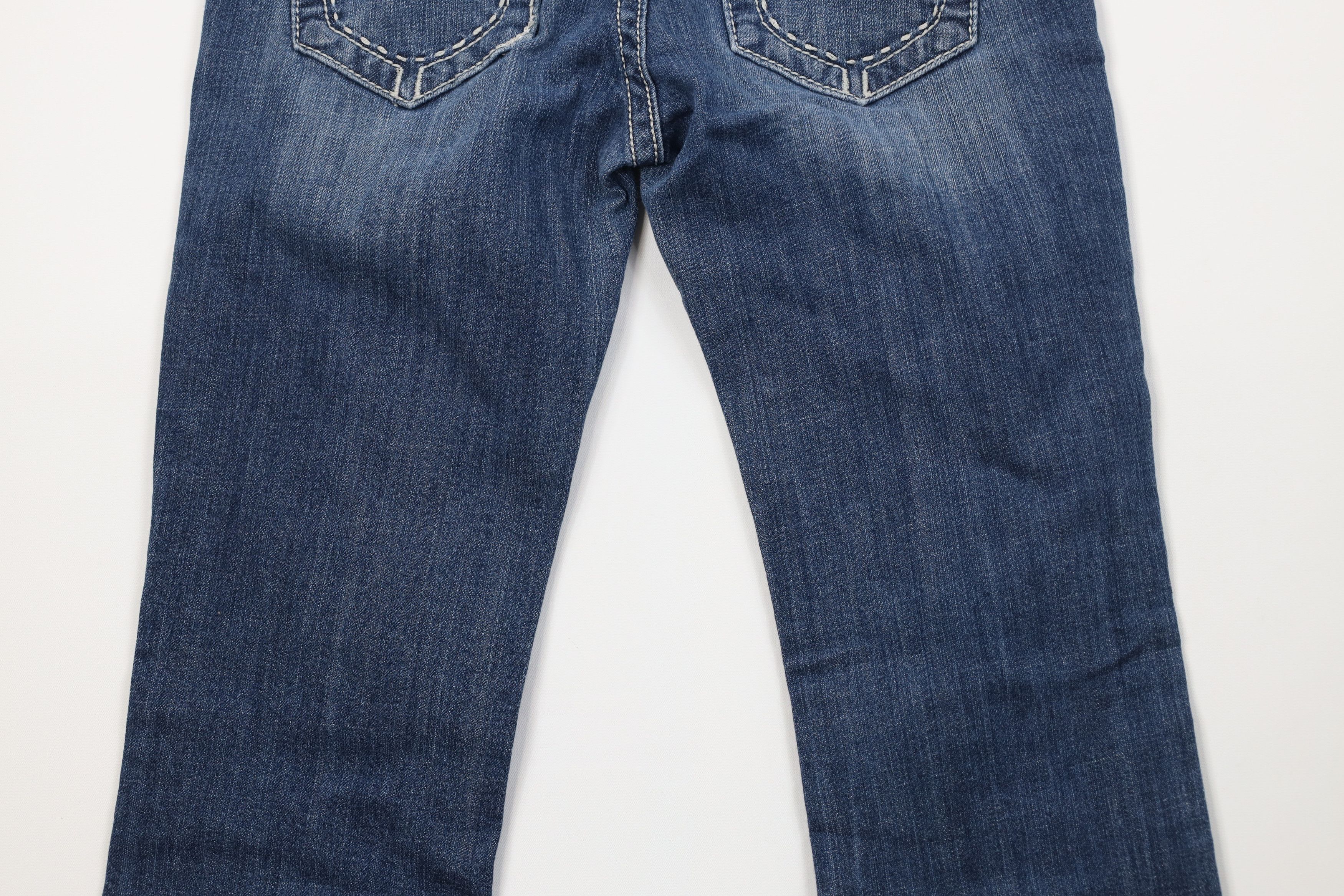 Miss Me Miss Me Stitch Fleur de Lis Flared Bootcut Denim Jeans Blue Size 29" - 12 Thumbnail