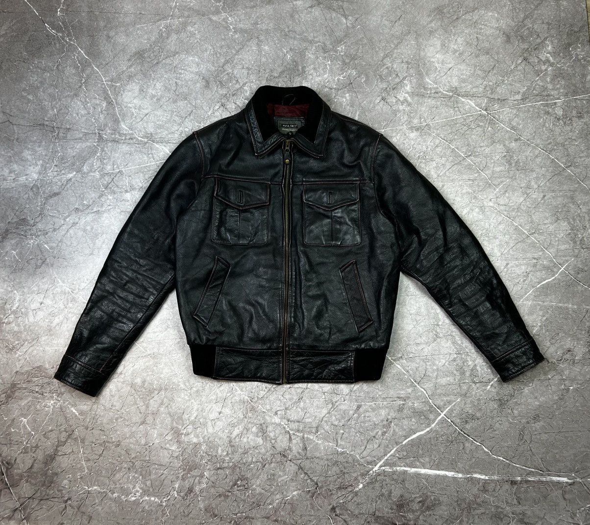 Japanese Brand Vintage washed avant garde leather jacket Size US S / EU 44-46 / 1 - 1 Thumbnail