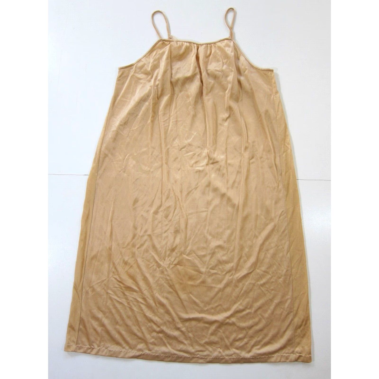 Vintage VINTAGE Montgomery Ward Peach Silky Satin Lace Spaghetti Strap Slip Dress Medium Size M / US 6-8 / IT 42-44 - 2 Thumbnail