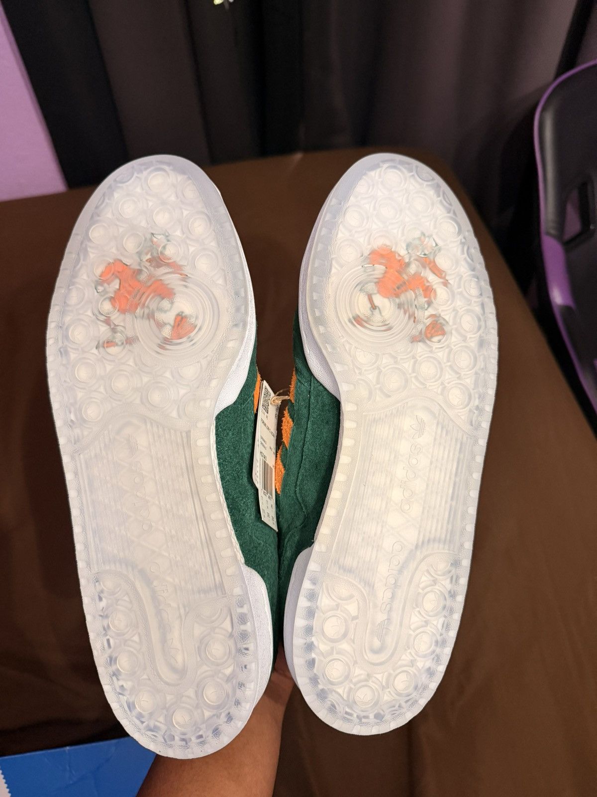 Adidas Player issued Adidas Forum Low Miami Hurricanes brand new Size US 11.5 / EU 44-45 - 5 Thumbnail