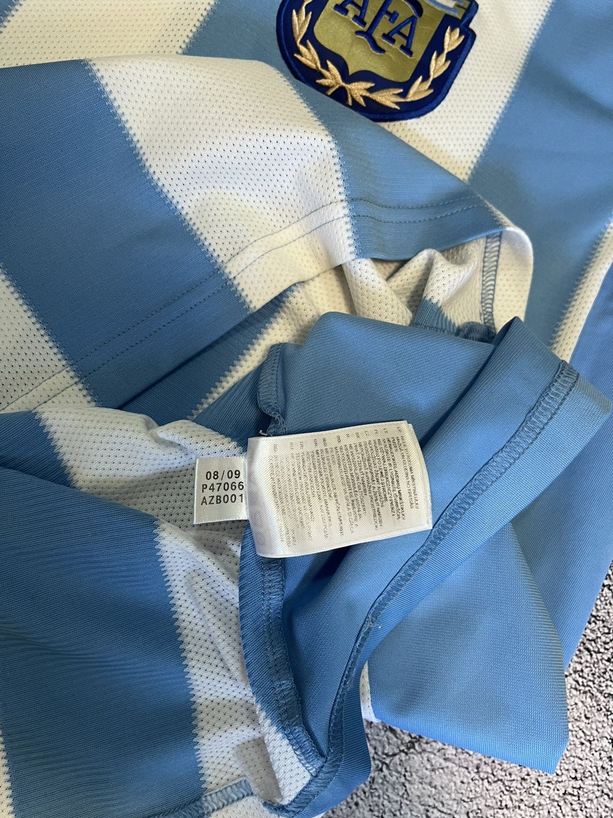 Adidas Adidas T- Shirt Jersey Argentina 2009 Home Soccer Football Size US L / EU 52-54 / 3 - 9 Thumbnail