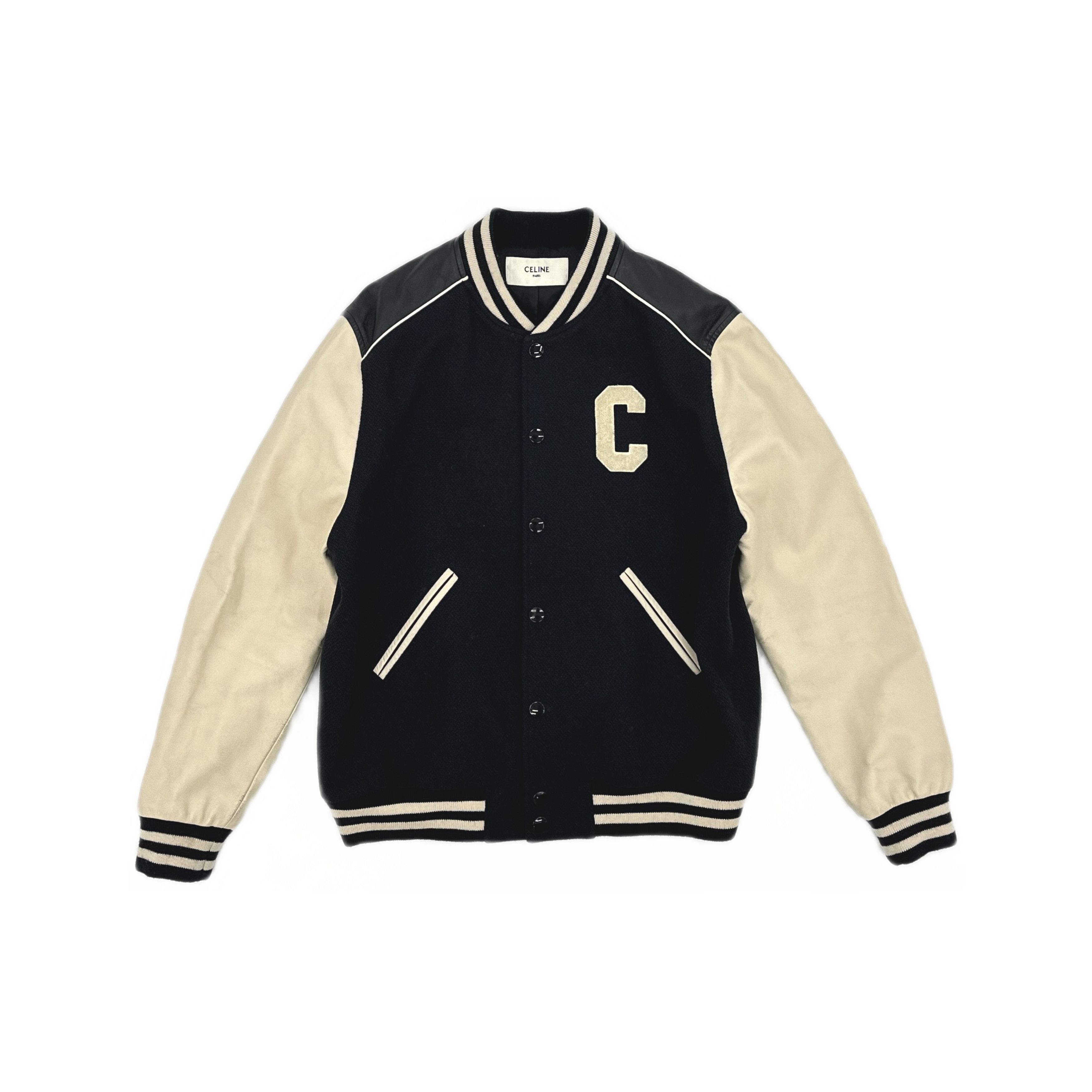 Celine Celine Logo Varsity Jacket Size 52 Size US L / EU 52-54 / 3 - 1 Thumbnail