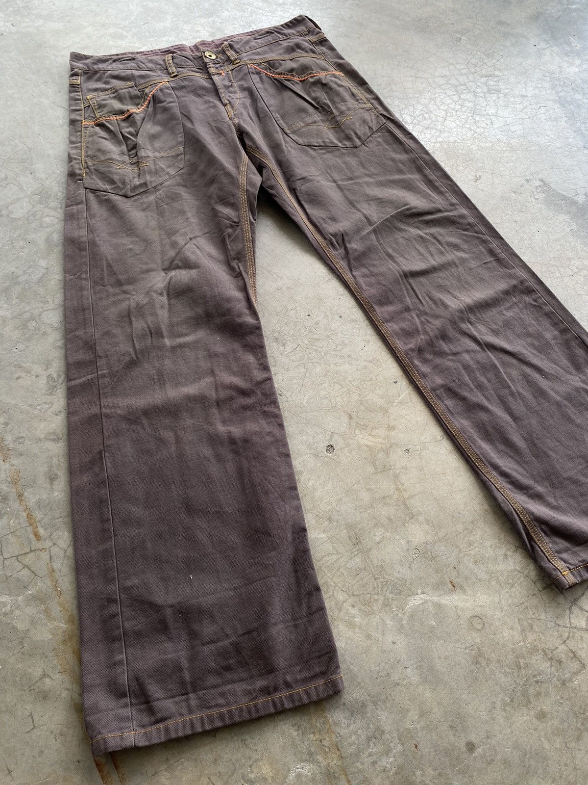 Japanese Brand × Replay Baggy Jeans Japanese Reply Wide Flare Jeans Size US 35 - 5 Thumbnail