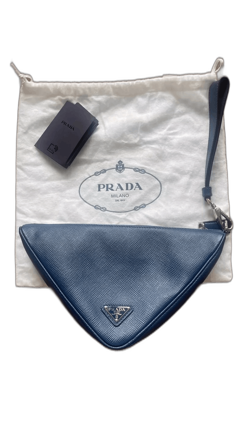 New Prada Blue Handbag with Dust Bag