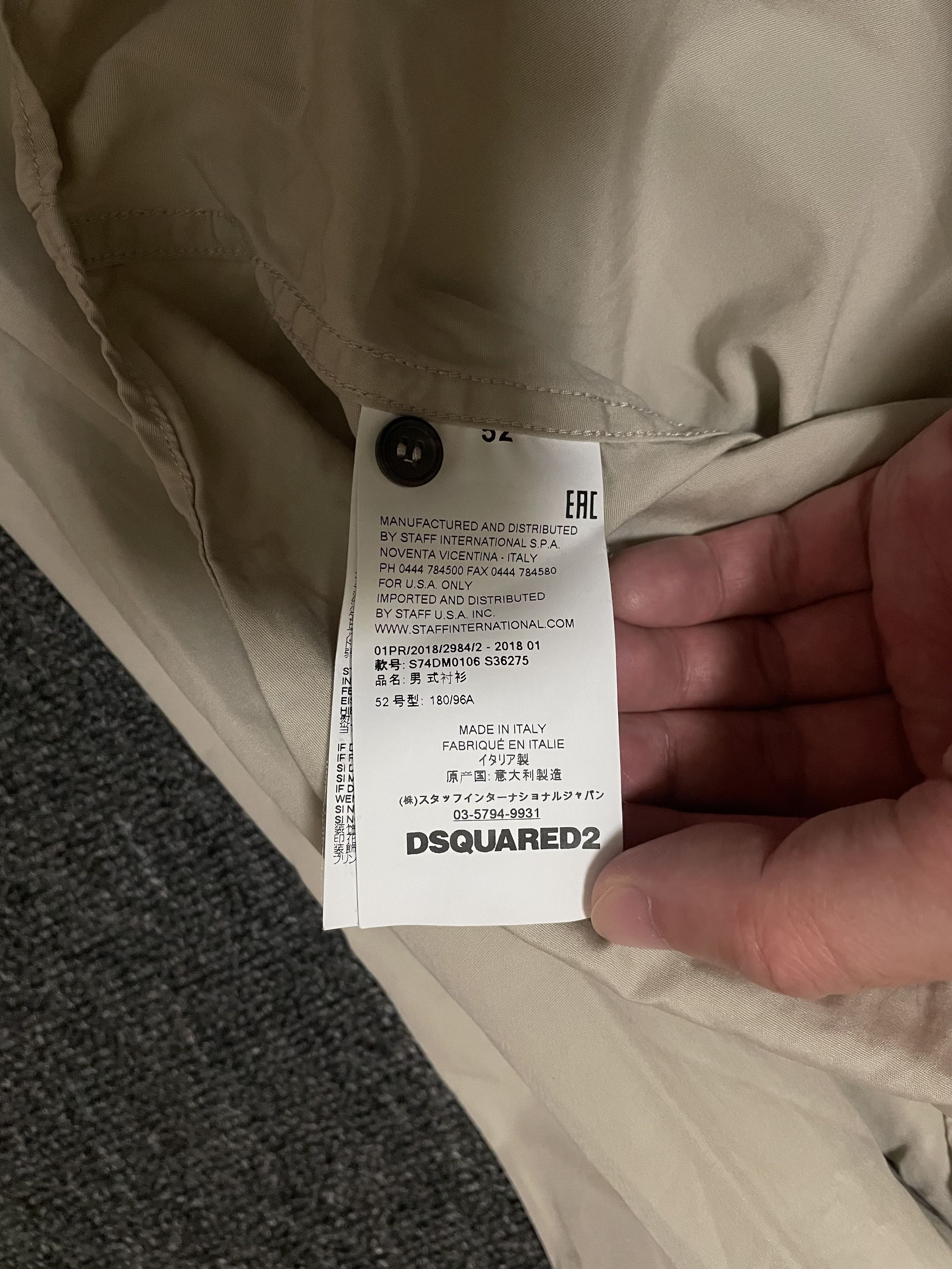 Dsquared2 DSQUARED2 Patch Badge Shirt Size 52 Size US L / EU 52-54 / 3 - 5 Thumbnail