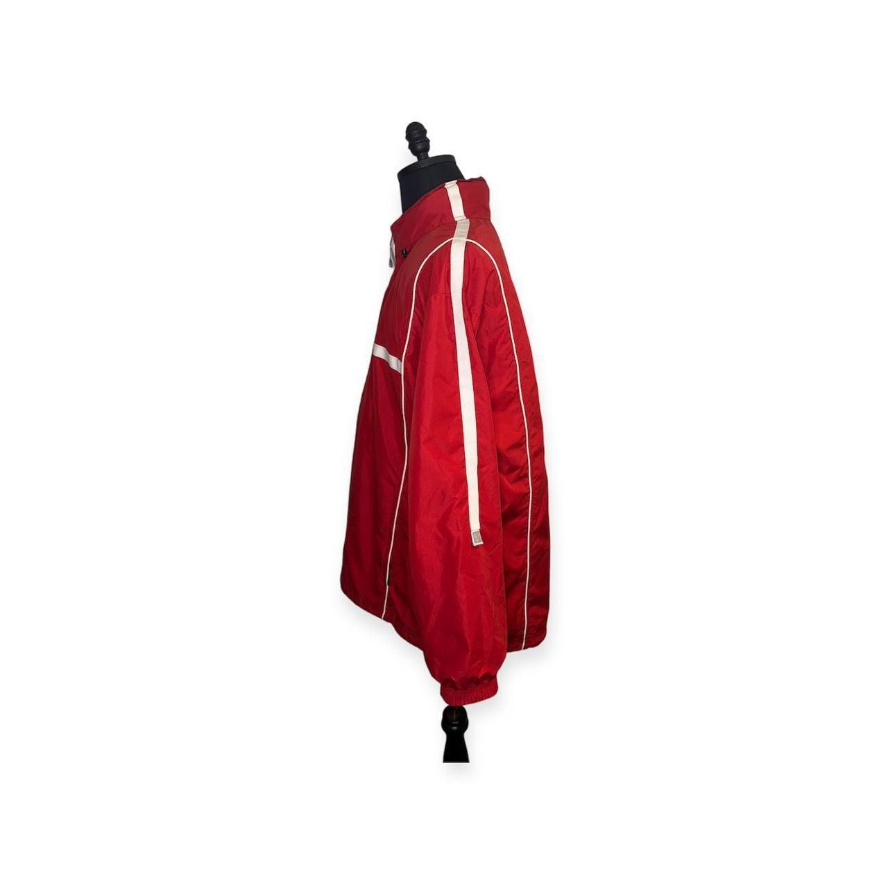 Nike × Vintage Nike Vintage Soccer Red/White Jacket With Hood Size US XL / EU 56 / 4 - 3 Thumbnail