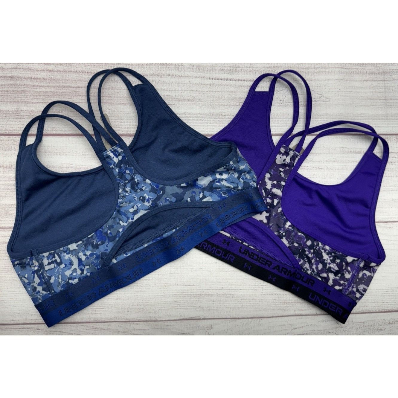 Under Armour UNDER ARMOUR Girls Youth Sports Bra Blue & Purple (L) Compre Size ONE SIZE - 2 Thumbnail