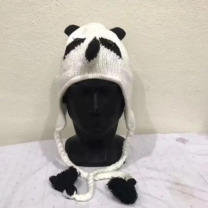 Japanese Brand Japanese Brand Panda Bunny Horn Knit Beanie Hat Size ONE SIZE - 2 Thumbnail