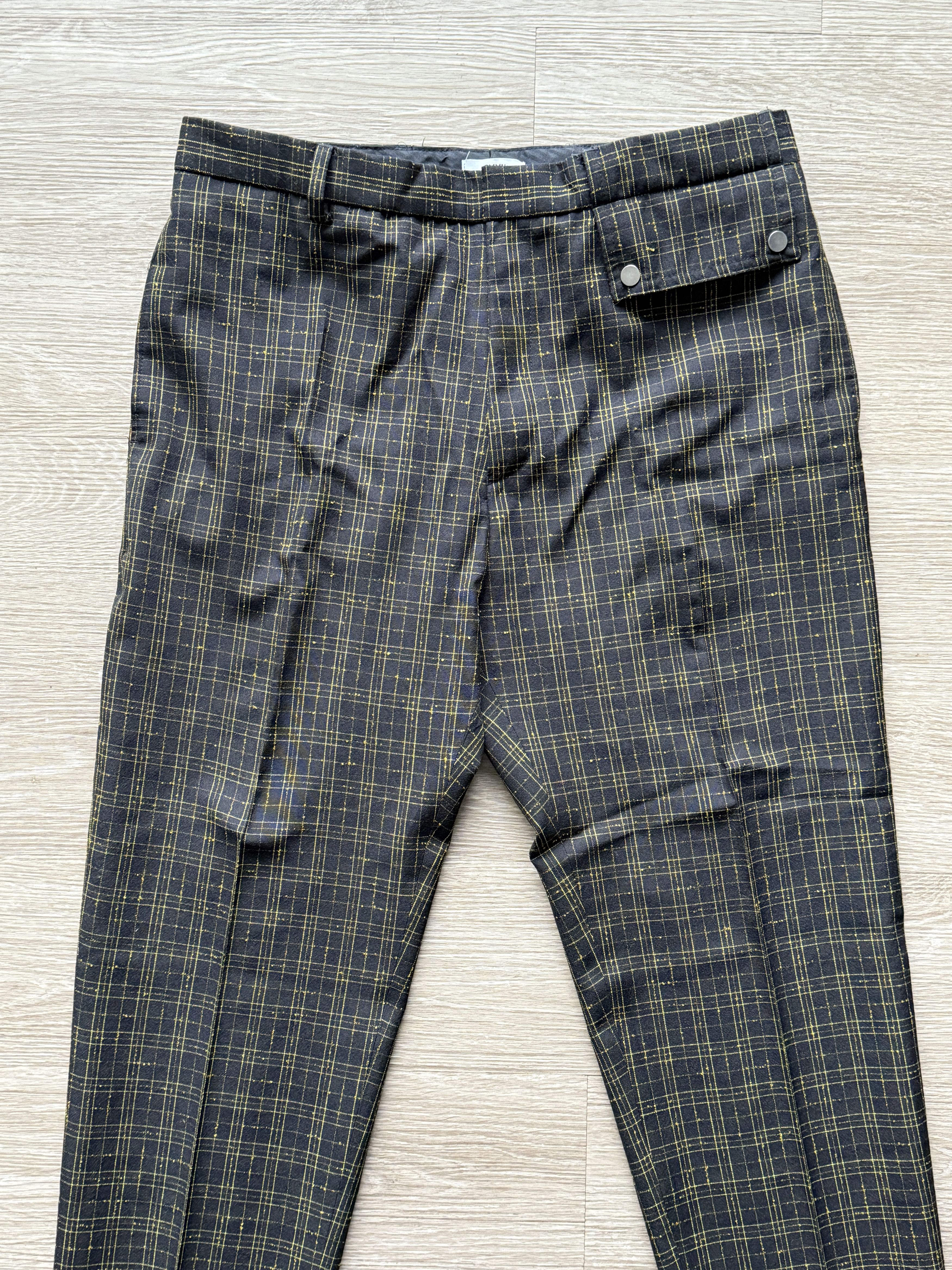 CMMN SWDN Stenson Neon Check Tapered Pants Size US 36 / EU 52 - 2 Thumbnail