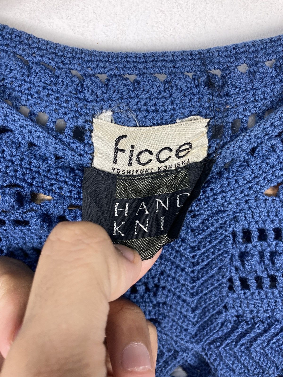 Vintage Ficce By Yoshiyuki Konishi Lace Hand Knit Knitwear