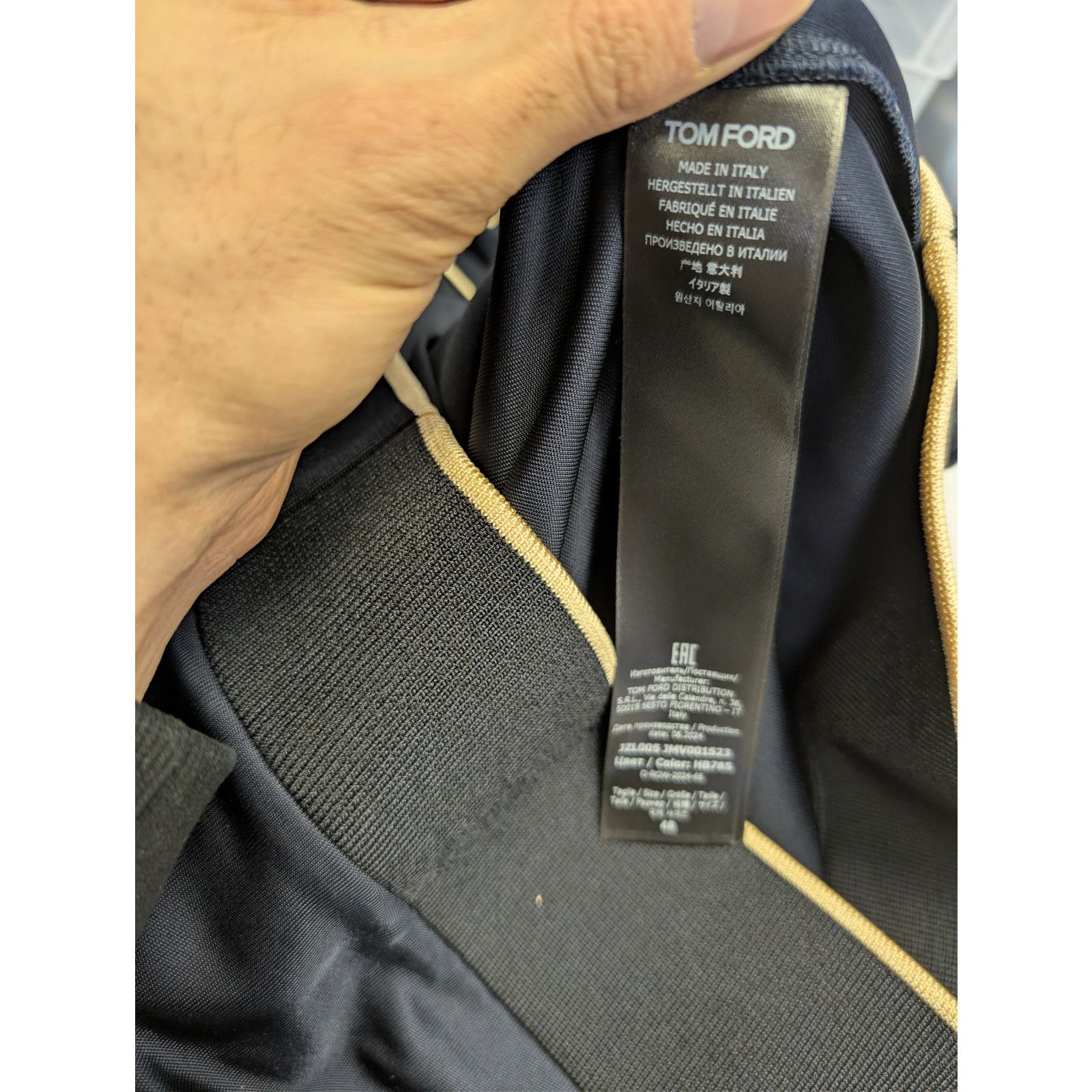 Tom Ford o1rshd1 Sports jacket with piping in navy blue Size US M / EU 48-50 / 2 - 16 Thumbnail