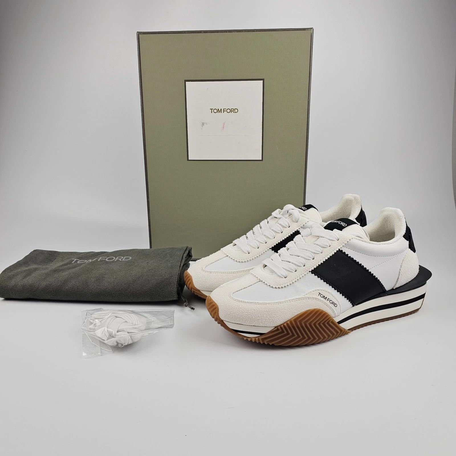 Tom Ford TOM FORD James White Sneakers New & Authentic Size US 11 / EU 44 - 2 Thumbnail