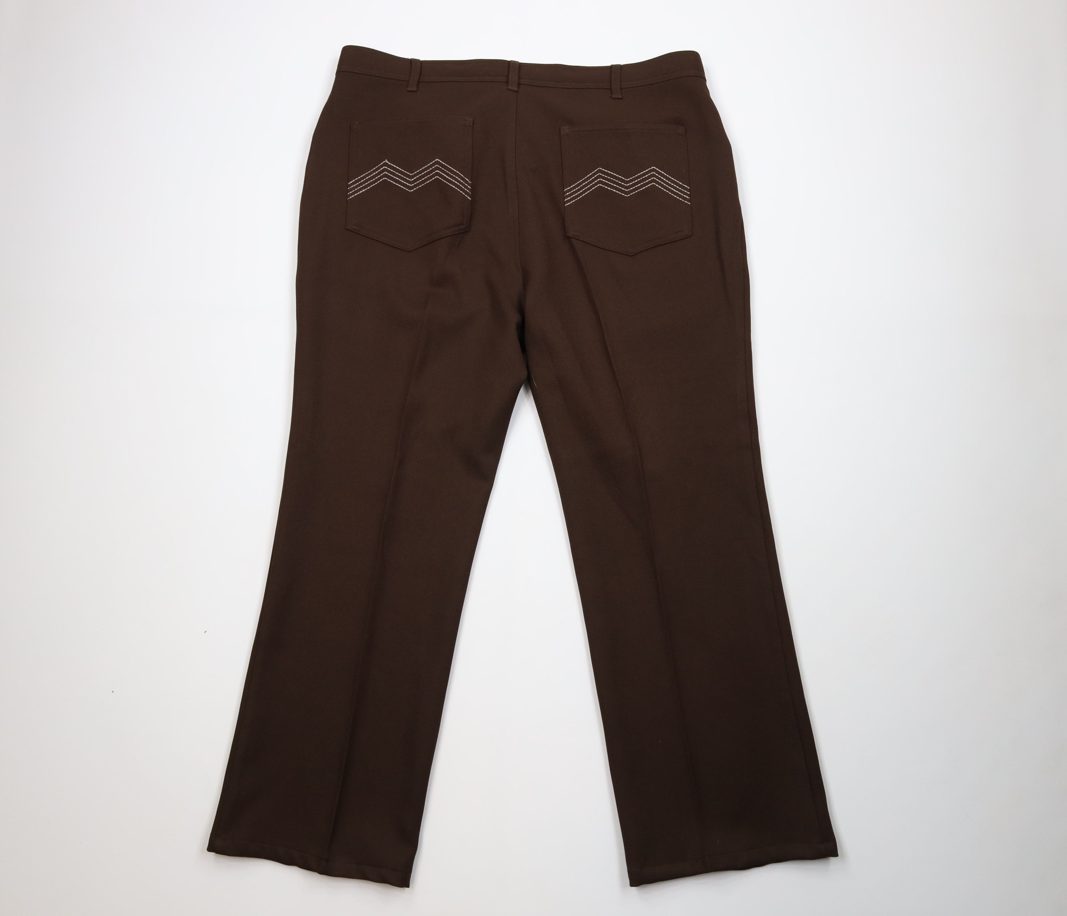 Vintage Vintage 90s Streetwear Knit Wide Leg Chino Pants Brown Size US 40 / EU 56 - 8 Thumbnail