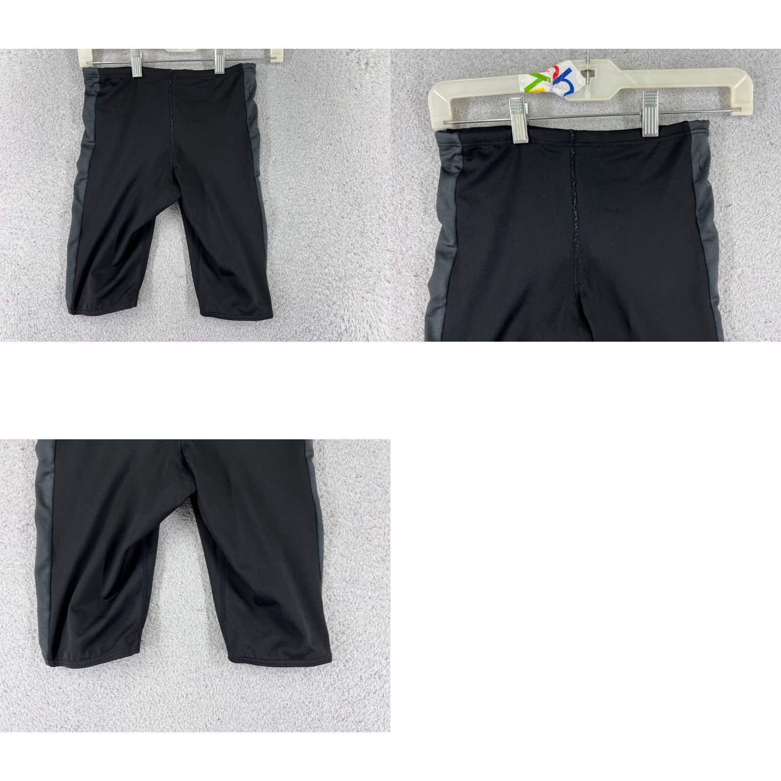 Vintage TYR Compression Shorts Men 29 Black Polyester Spandex Athletic Sports Slim Fit Waist 29 Inseam 9 in Size US 29 - 9 Thumbnail
