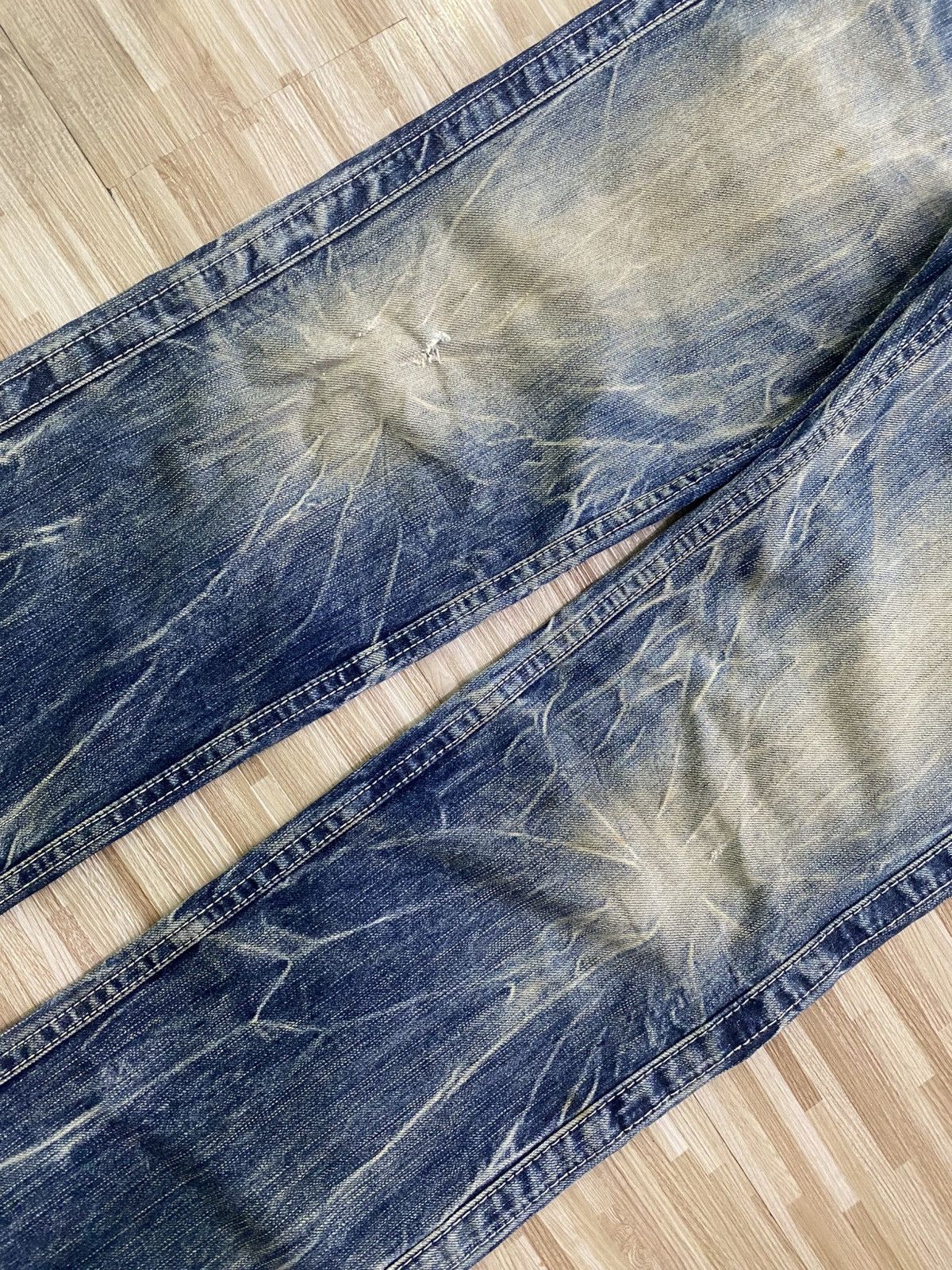Japanese Brand 💥INSANE DISTRESSED BLUE WAY JEANS💥 Size US 29 - 5 Thumbnail