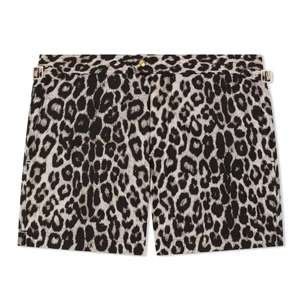 Tom Ford o1loc1c0525 BSS001 Snow Leopard Swimwear Short in Brown Size US 36 / EU 52 - 1 Thumbnail