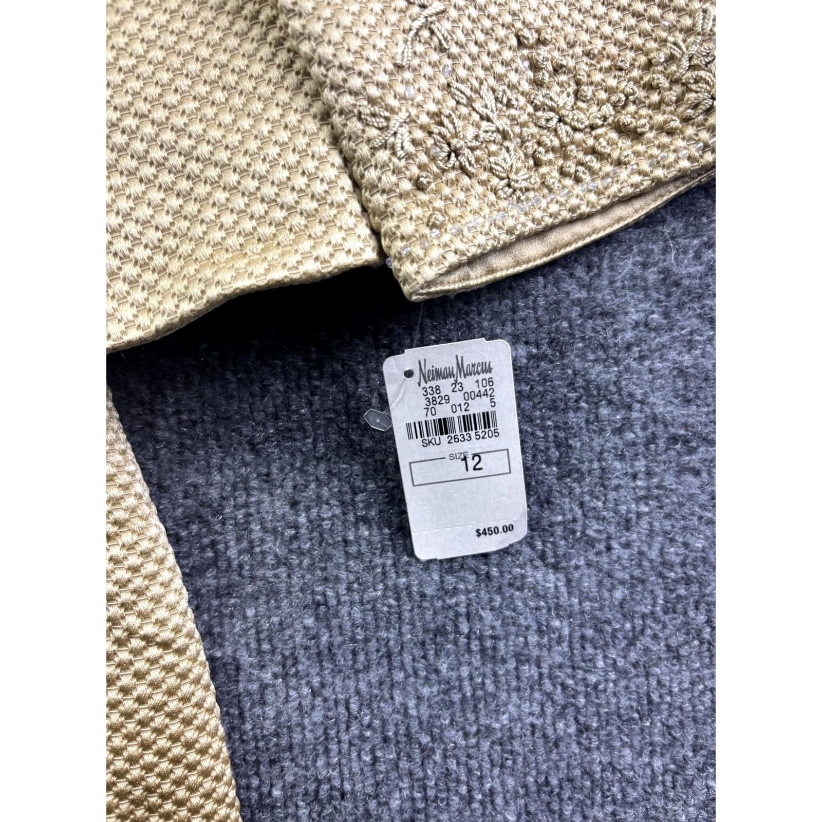 Vintage VINTAGE Rickie Freeman for Teri Jon Skirt Suit Womens 12 Gold Wool Jacquard 2 Piece Lined Size 34" / US 12 / IT 48 - 3 Thumbnail