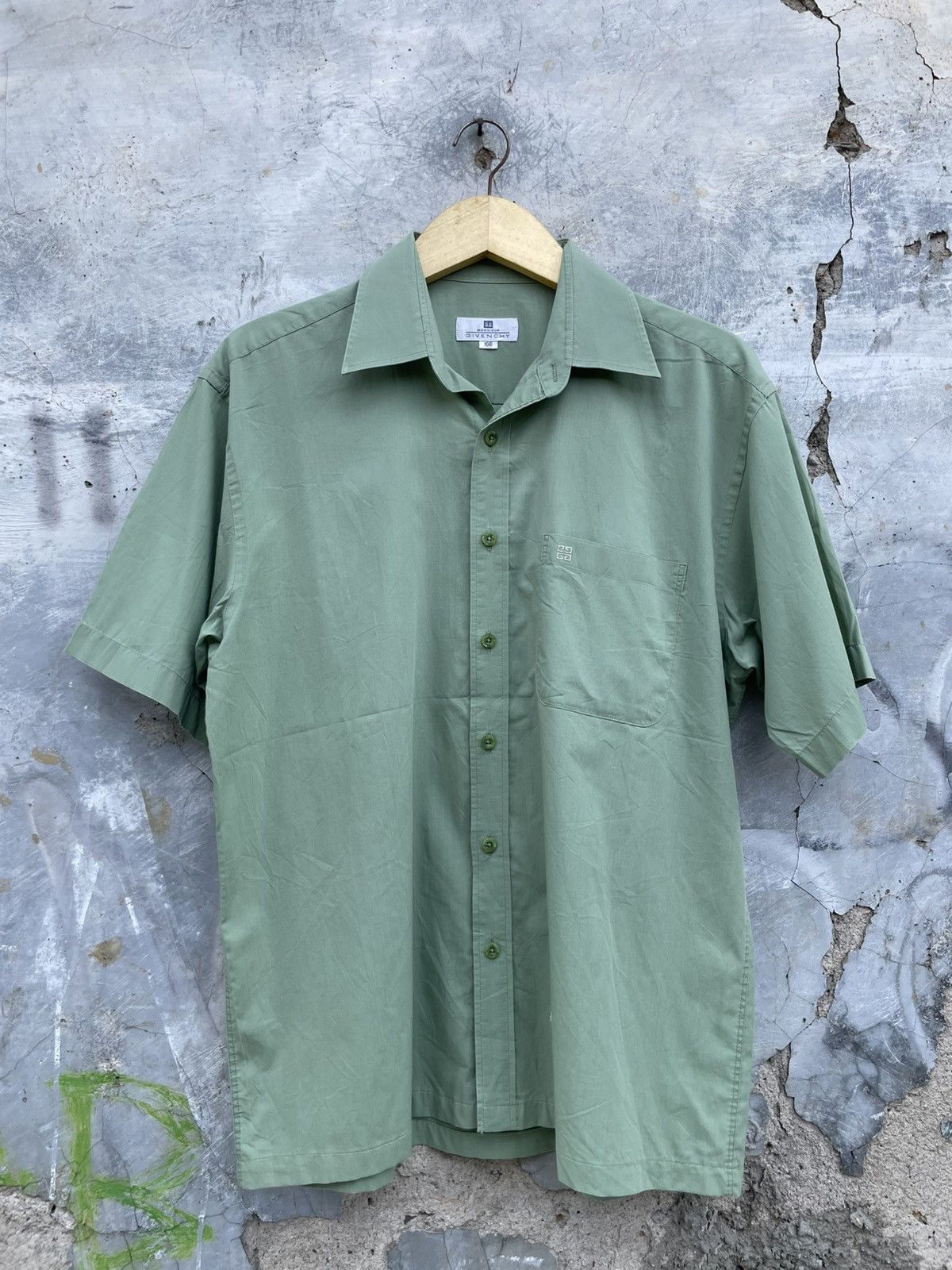 90s Vintage Givenchy Monsieur Open Collar Button Shirt