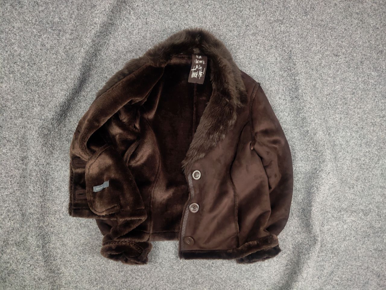Le Grande Bleu (L.G.B.) Vintage Avant Garde If Six Was Nine Style Fur Leather Jacket Size L / US 10 / IT 46 - 1 Thumbnail