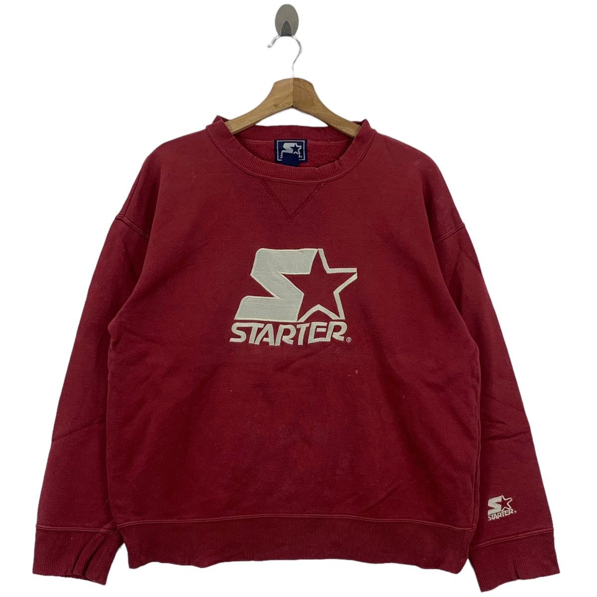 Vintage STARTER USA Athletic Brand Embroidered Logo Red