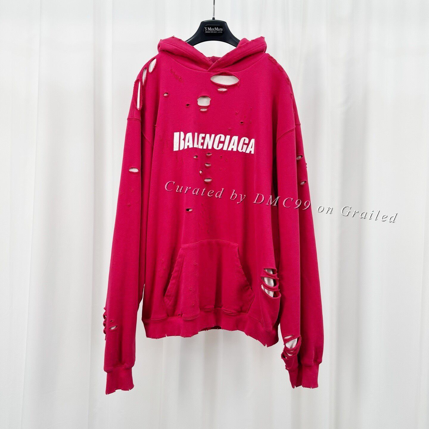 Balenciaga Balenciaga Distressed Letter Hoodie Size US XS / EU 42 / 0 - 1 Thumbnail