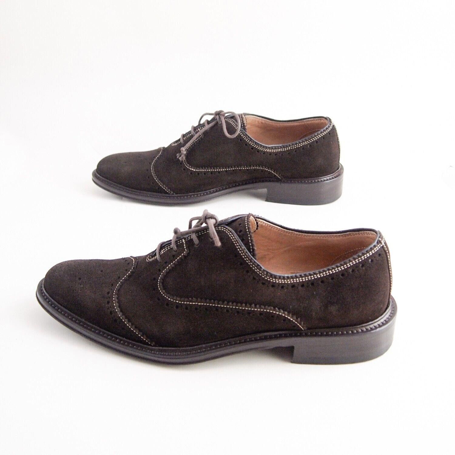 Designer Branchini Oxfords Brown Suede Womens EU 37 US 7 Size US 7 / IT 37 - 3 Thumbnail