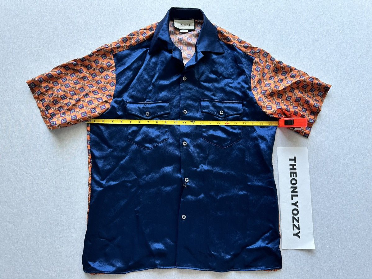 Gucci Gucci Acetate Blue Multi Bowling Button Up Shirt sz 46 Size US S / EU 44-46 / 1 - 2 Thumbnail